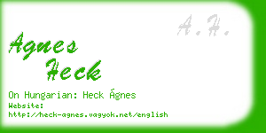 agnes heck business card